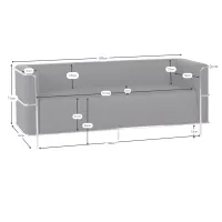 Divano Torino a 3 posti in ecopelle e acciaio cromato - Mobilie Design