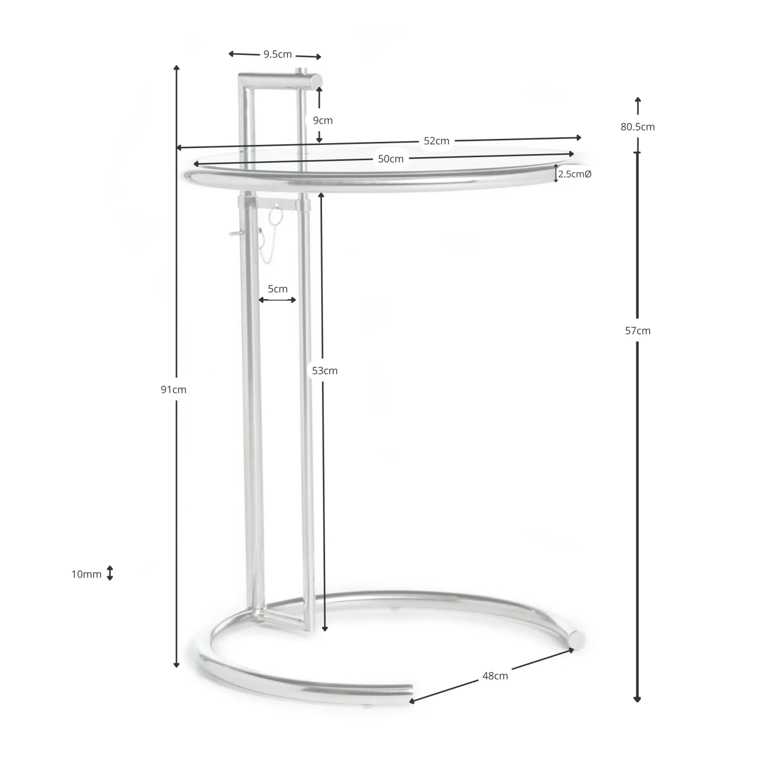 Design sivupöytä Eileen Gray Table Nest Dream - 28
