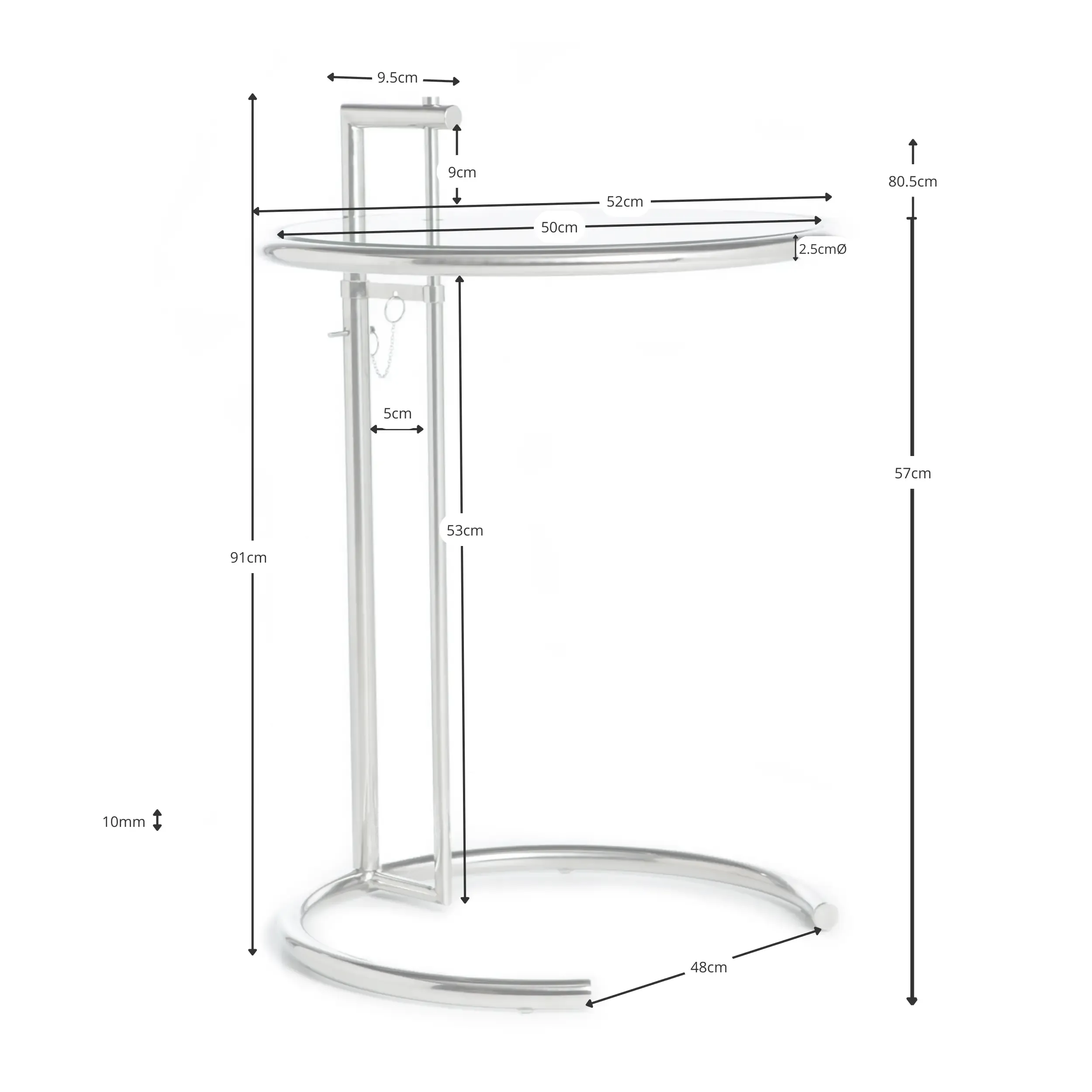 Tavolo imitazione Eileen Gray E1027 - Tavolini - Mobilie Design