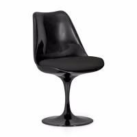 Lotus Chair All Black with cotton cushion FURNMOD - 8