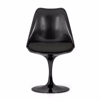 Lotus Chair All Black with cotton cushion FURNMOD - 10