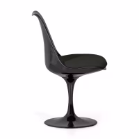 Lotus Chair All Black with cotton cushion FURNMOD - 11