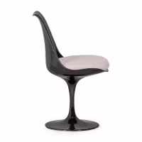 Lotus Chair All Black with cotton cushion FURNMOD - 28
