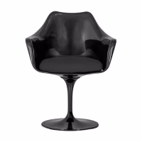 Sedia Lotus Arms All Black con cuscino in cotone FURNMOD - 3