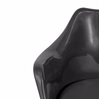 Sedia Lotus Arms All Black con cuscino in cotone FURNMOD - 2