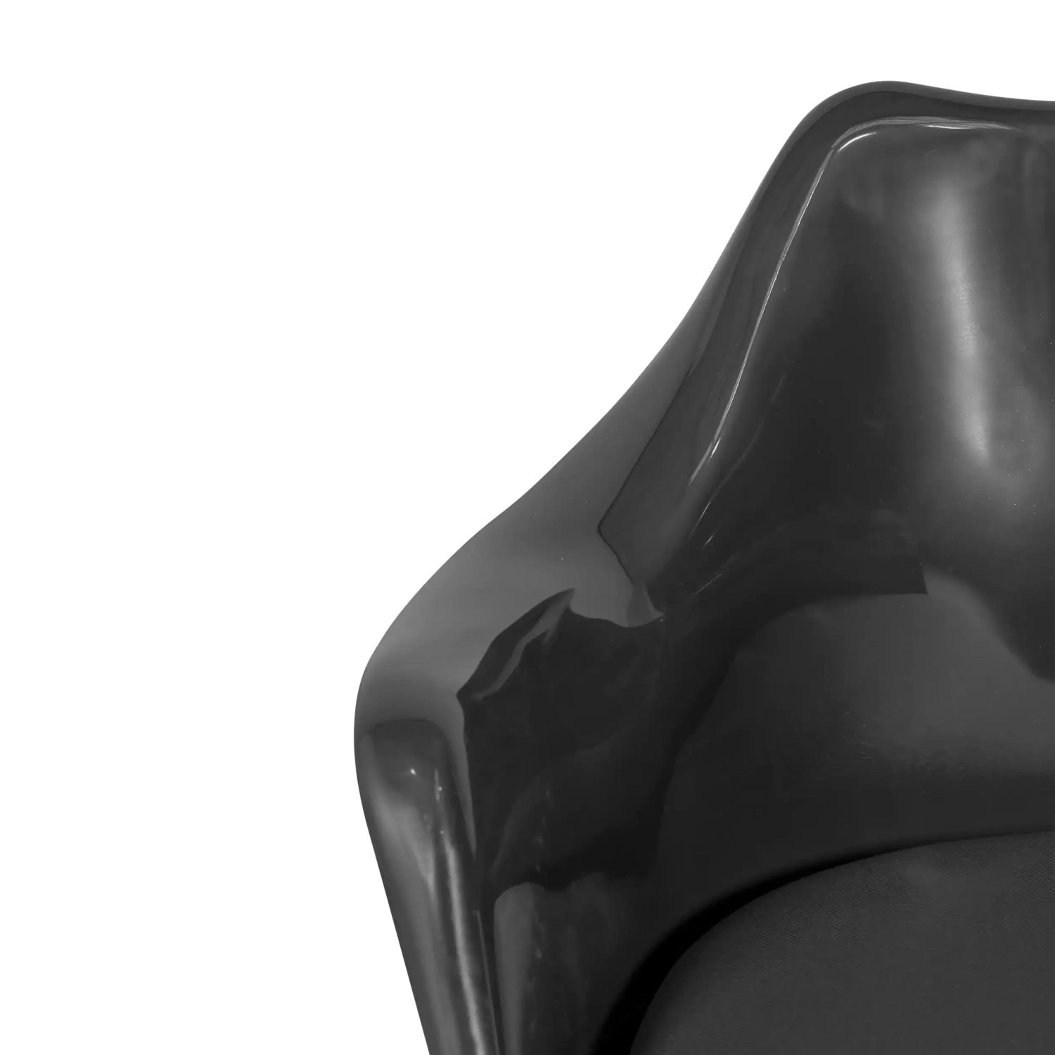 Lotus Arms All Black -tuoli puuvillatyynyllä FURNMOD - 2