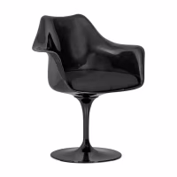 Stuhl Lotus Arms All Black mit Baumwollkissen FURNMOD - 1
