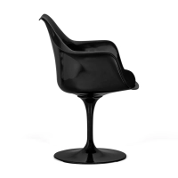 Lotus Arms Chair All Black with cotton cushion FURNMOD - 6