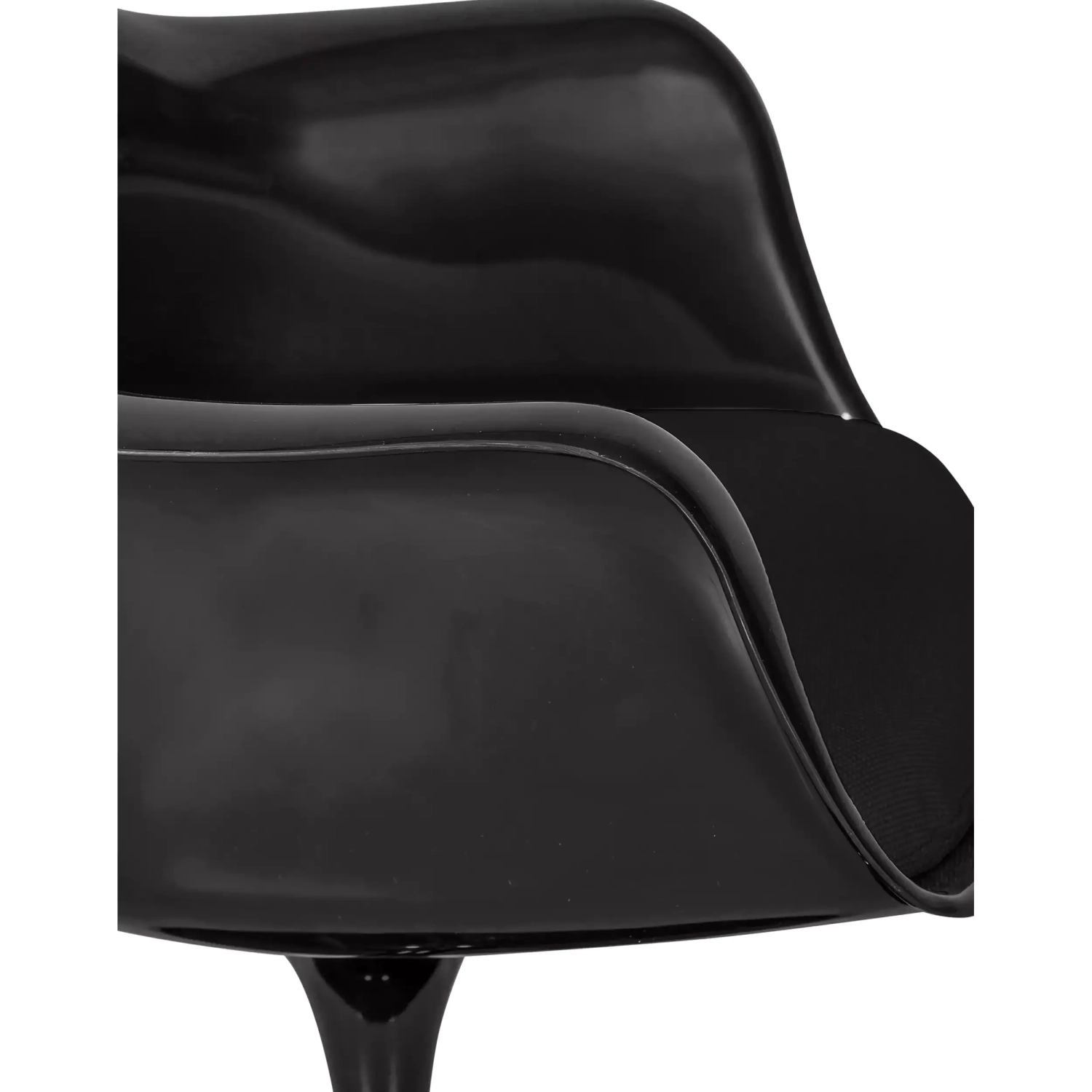 Cadeira Lotus Arms All Black com almofada de algodão FURNMOD - 8