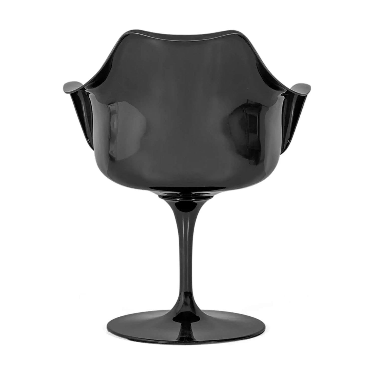 Lotus Arms Chair All Black with cotton cushion FURNMOD - 10