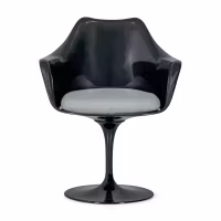Sedia Lotus Arms All Black con cuscino in cotone FURNMOD - 13