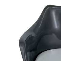 Lotus Arms Chair All Black with cotton cushion FURNMOD - 12