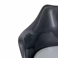 Sedia Lotus Arms All Black con cuscino in cotone FURNMOD - 12