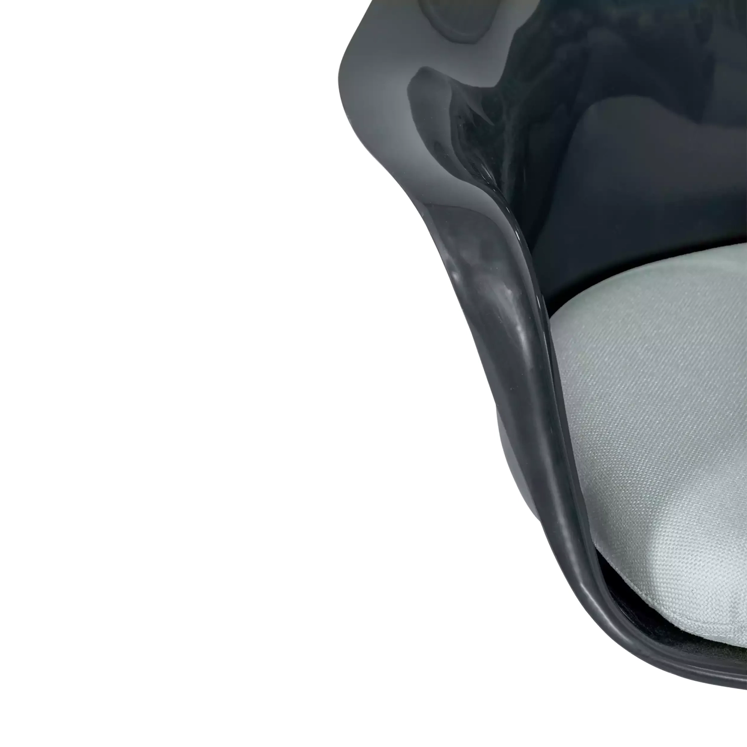 Lotus Arms Chair All Black with cotton cushion FURNMOD - 17