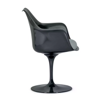 Židle Lotus Arms All Black s bavlněným polštářem FURNMOD - 15