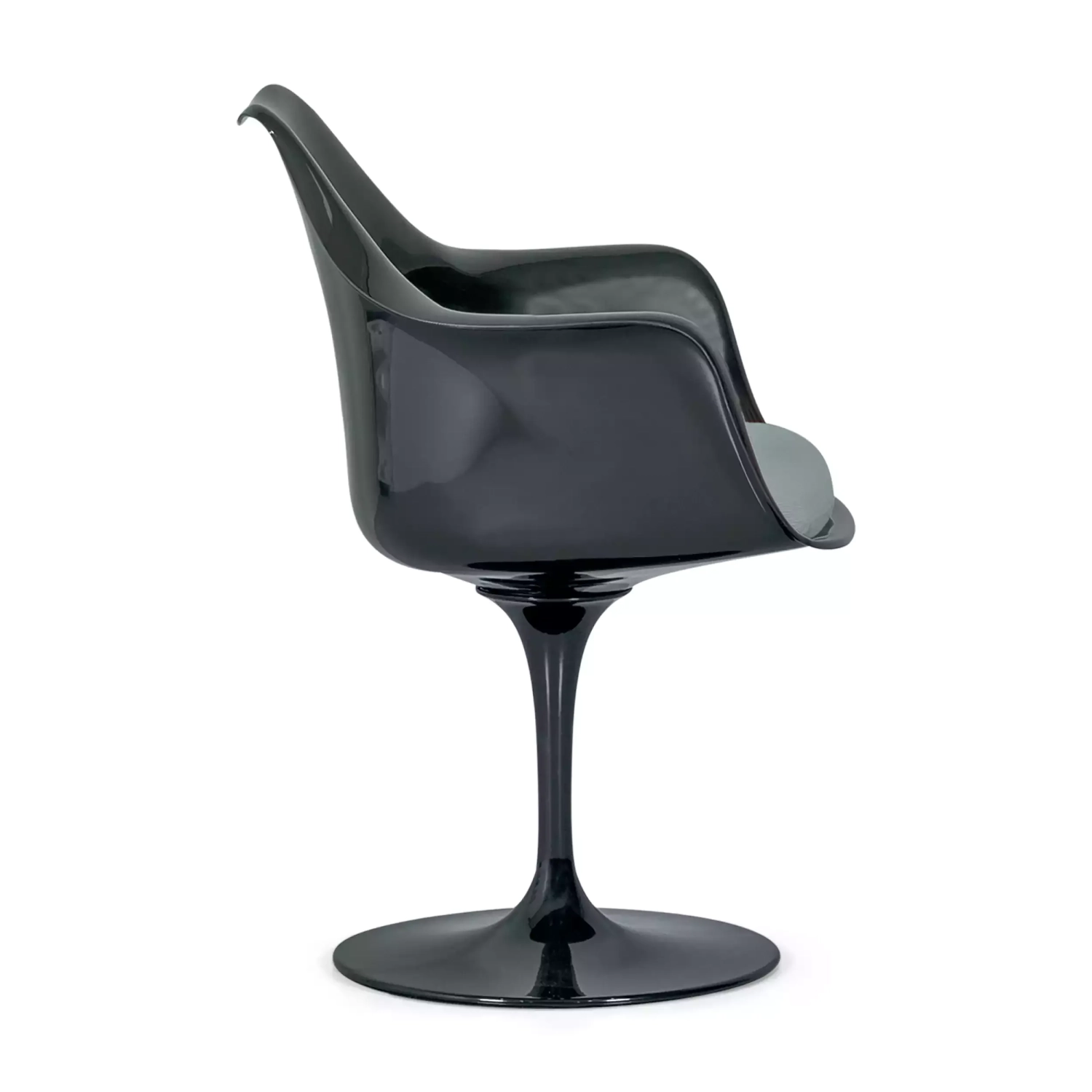 Cadeira Lotus Arms All Black com almofada de algodão FURNMOD - 15