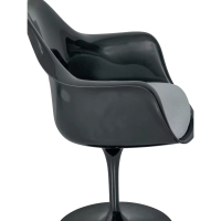 Lotus Arms All Black stoel met katoenen kussen FURNMOD - 16