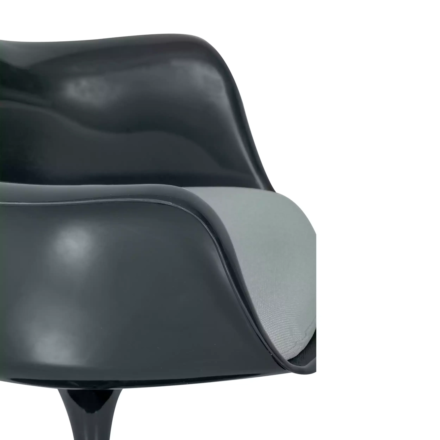 Lotus Arms Chair All Black with cotton cushion FURNMOD - 18