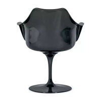 Lotus Arms All Black stoel met katoenen kussen FURNMOD - 19