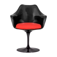 Chaise Lotus Arms All Black avec coussin en coton FURNMOD - 22