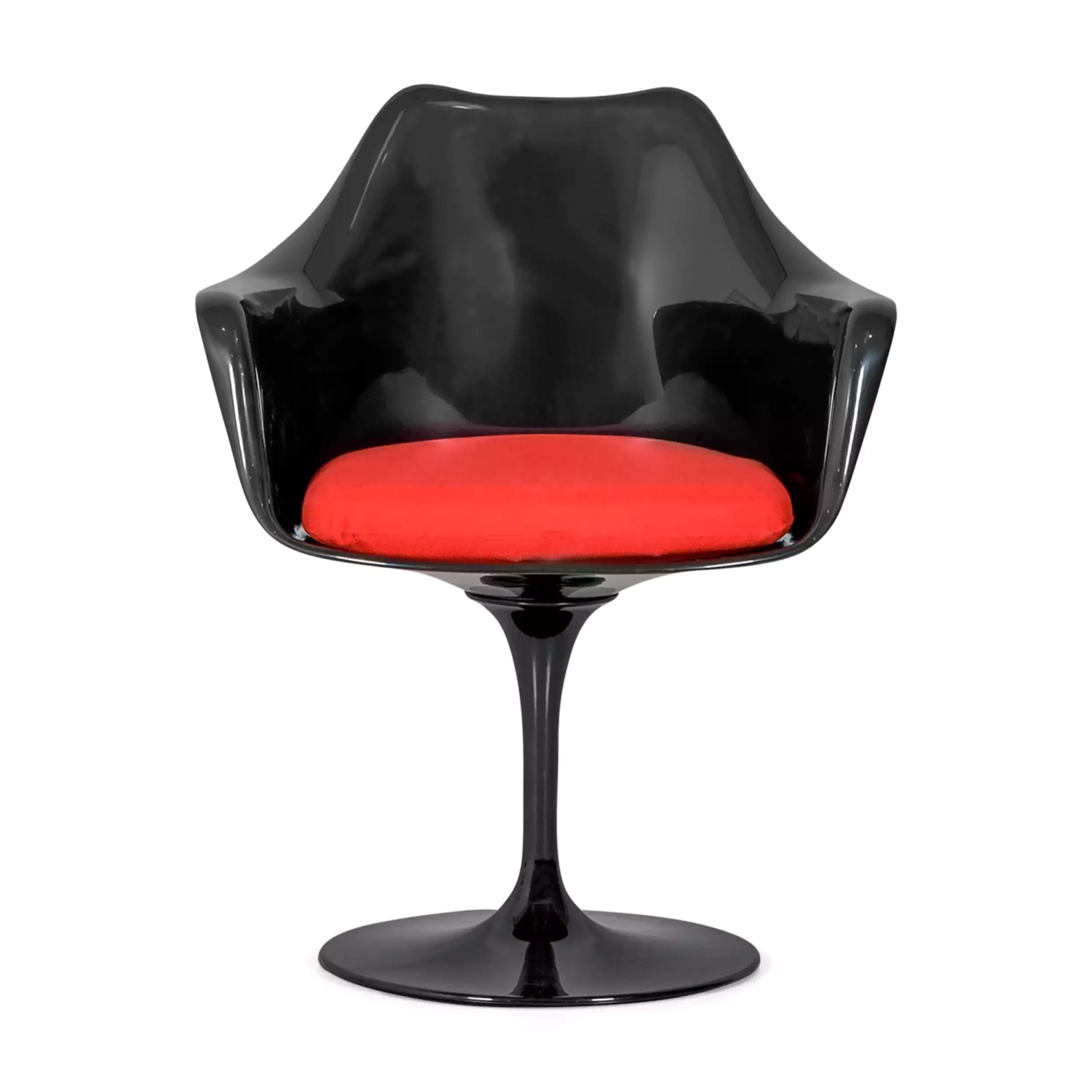 Krzesło Lotus Arms All Black z bawełnianą poduszką FURNMOD - 22