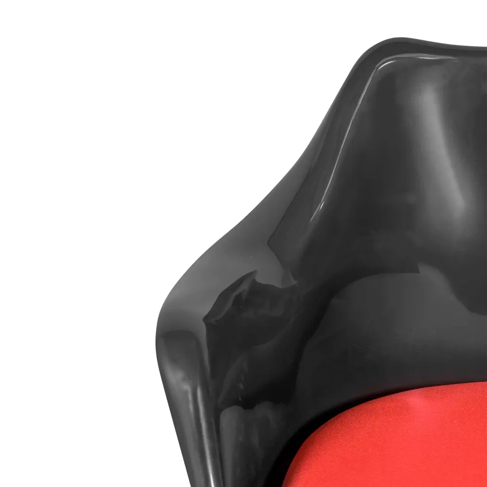 Replica sedia Tulip Arms laccato nero - Sedie Disegno - Mobilie Design