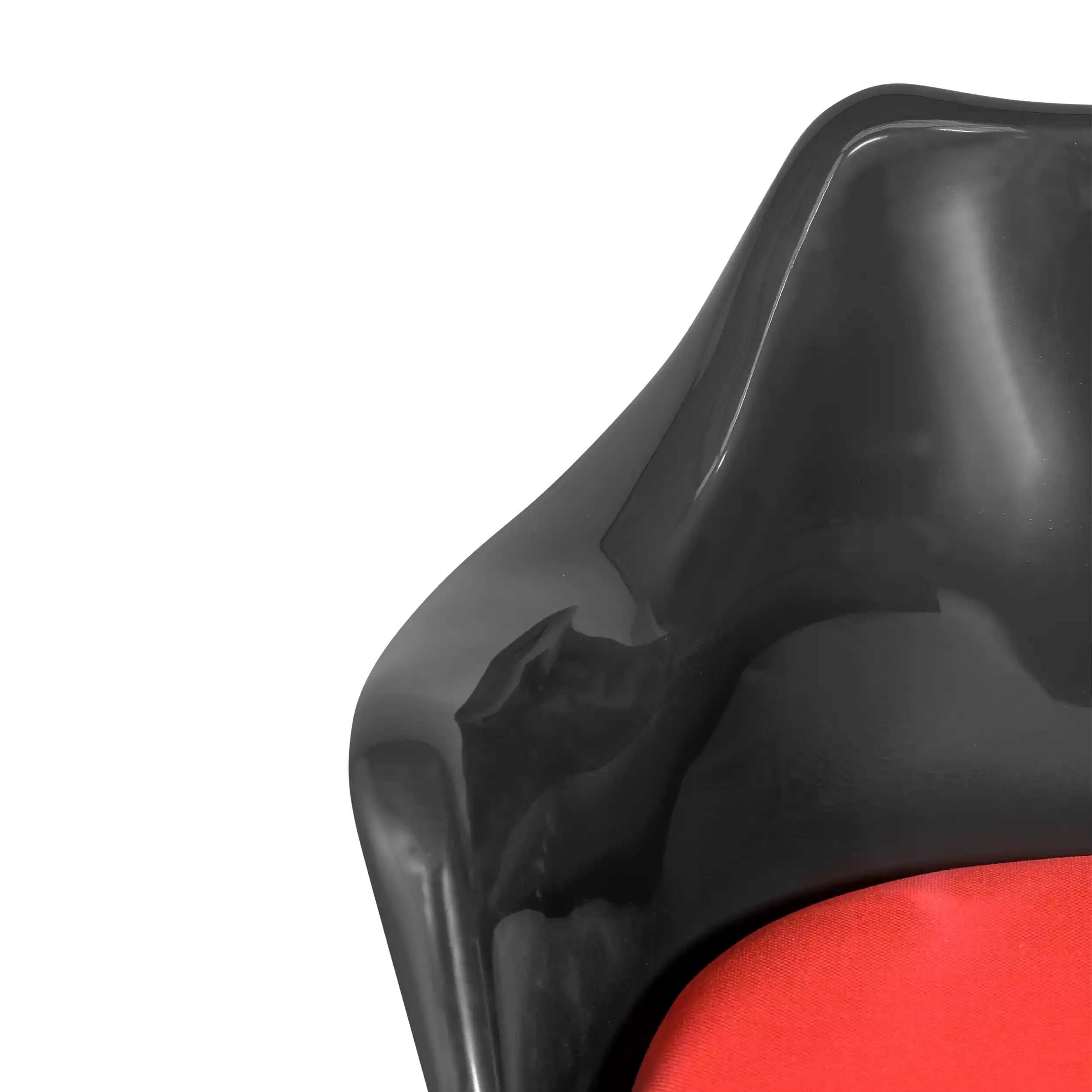 Replica sedia Tulip Arms laccato nero - Sedie Disegno - Mobilie Design