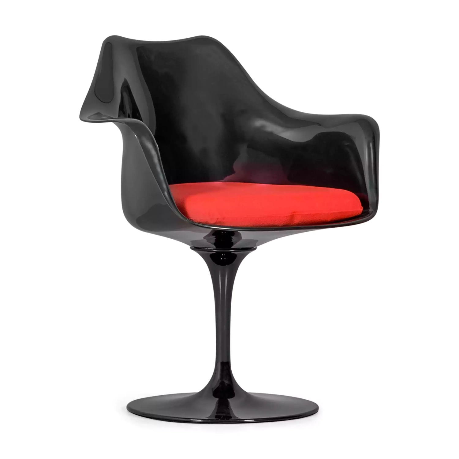 Lotus Arms All Black stoel met katoenen kussen FURNMOD - 24