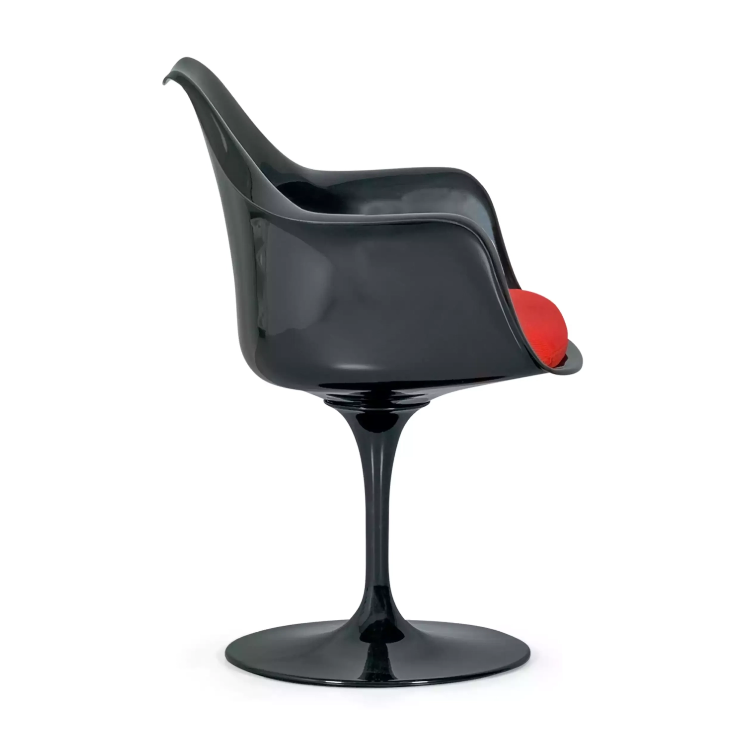 Cadeira Lotus Arms All Black com almofada de algodão FURNMOD - 26