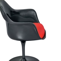 Lotus Arms Chair All Black with cotton cushion FURNMOD - 28