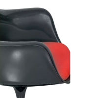 Lotus Arms Chair All Black with cotton cushion FURNMOD - 29