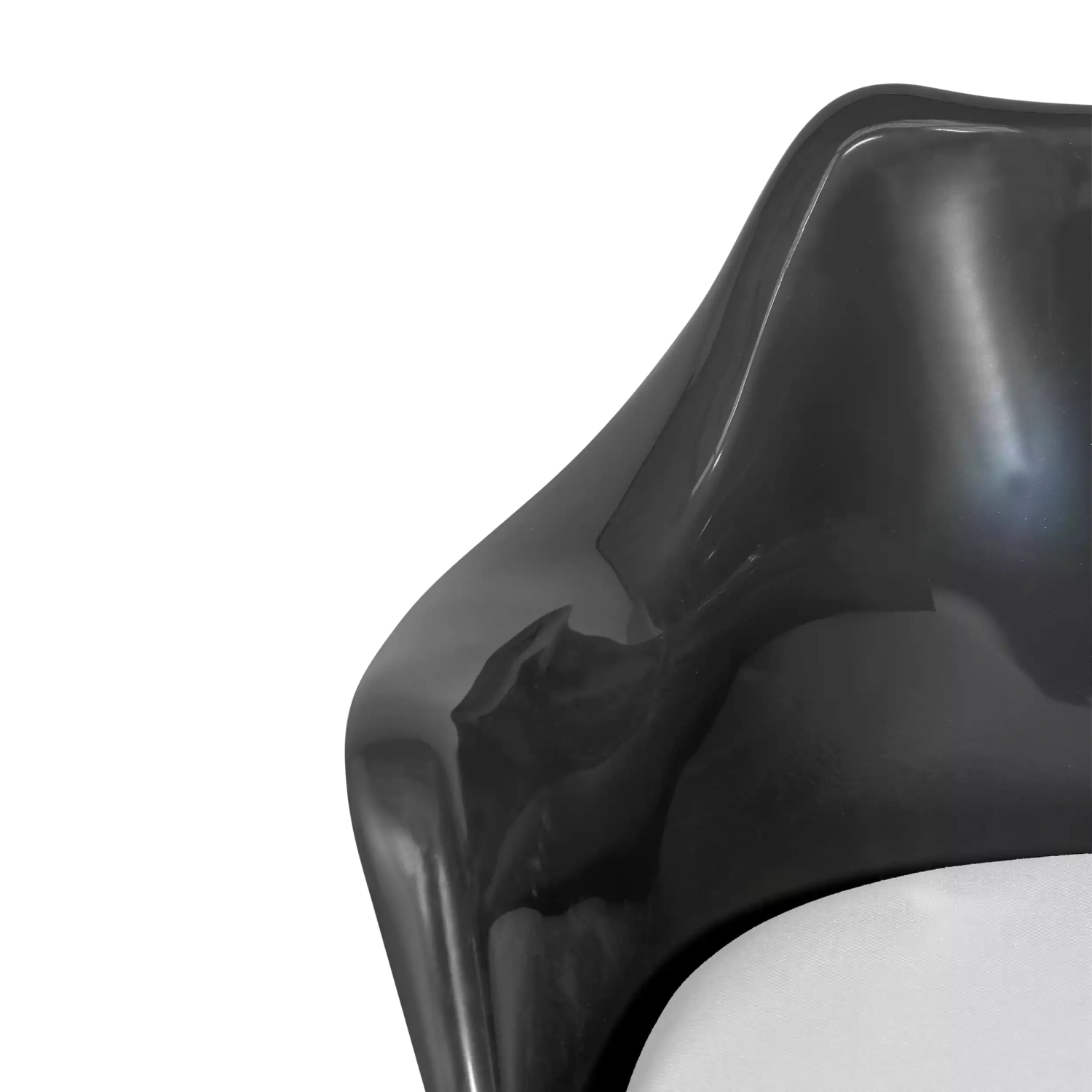 Lotus Arms Chair All Black with cotton cushion FURNMOD - 32