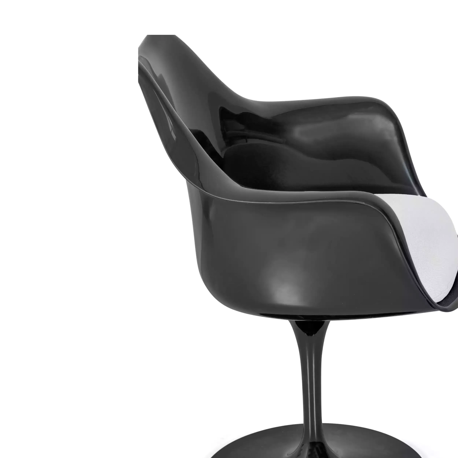 Lotus Arms All Black stol med bomullsdyna FURNMOD - 38