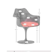 Replica sedia Tulip Arms laccato nero - Sedie Disegno - Mobilie Design