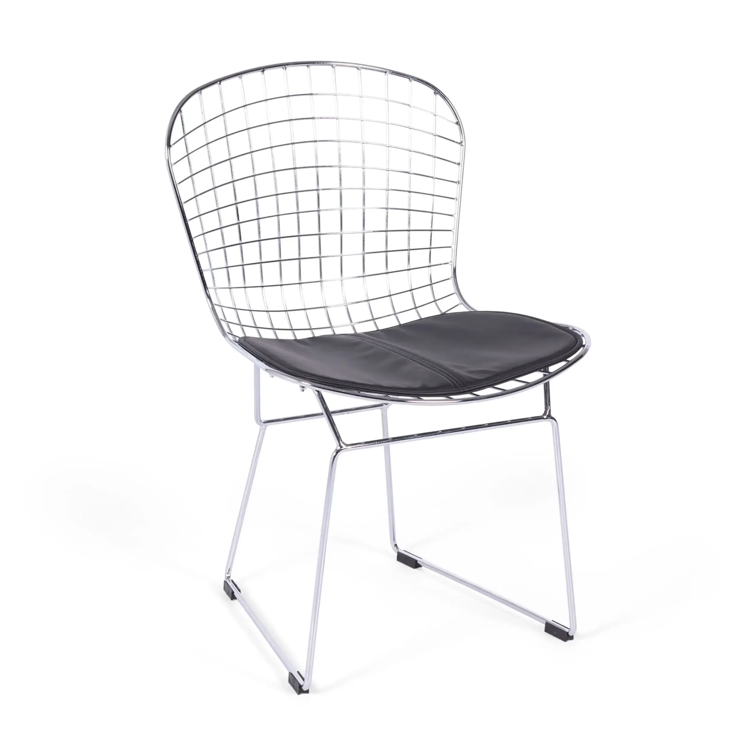 Chaise de salle à manger en acier chromé Berta FURNMOD - 1