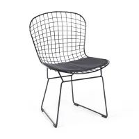 Inspirazione Sedia Bertoia in Acciaio Nero - Sedia Industriale Design