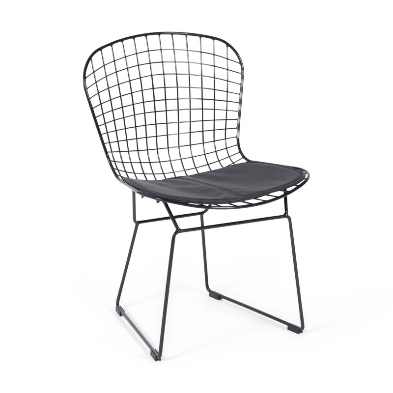 Silla de comedor en acero negro Berta FURNMOD - 1
