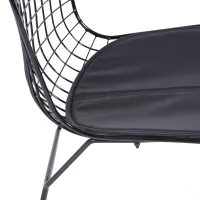 Inspirazione Sedia Bertoia in Acciaio Nero - Sedia Industriale Design