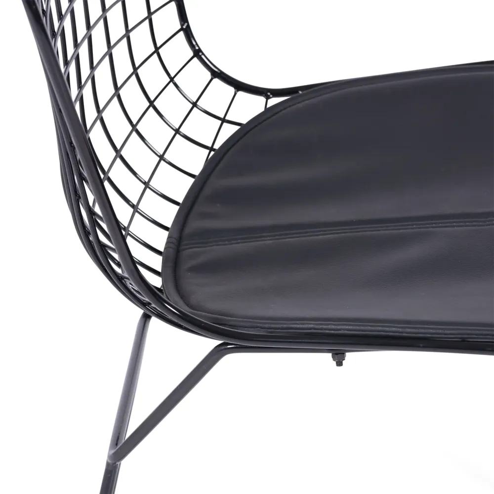Inspirazione Sedia Bertoia in Acciaio Nero - Sedia Industriale Design