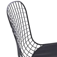 Inspirazione Sedia Bertoia in Acciaio Nero - Sedia Industriale Design