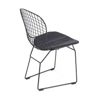 Inspirazione Sedia Bertoia in Acciaio Nero - Sedia Industriale Design