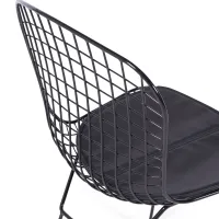 Inspirazione Sedia Bertoia in Acciaio Nero - Sedia Industriale Design