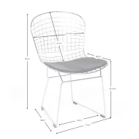 Inspirazione Sedia Bertoia in Acciaio Nero - Sedia Industriale Design