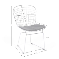 Berta chromed steel dining chair Berta FURNMOD - 27