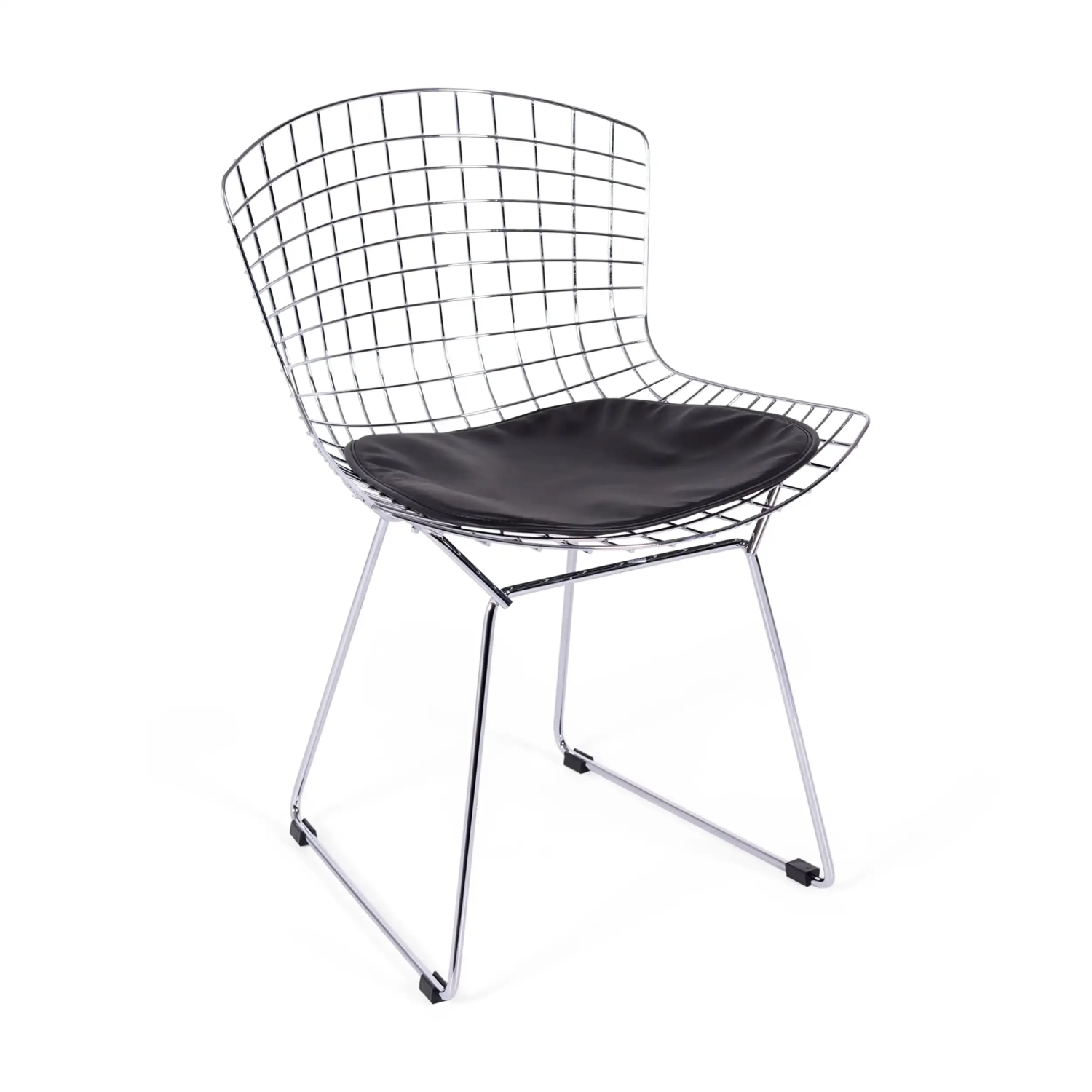 Replica stoel Bertoia "High Quality" in verchroomd staal van de beroemde ontwerper Hans J. Wegner