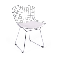 Replika židle Bertoia "High Quality" z chromované oceli od slavného designéra Hanse J. Wegnera