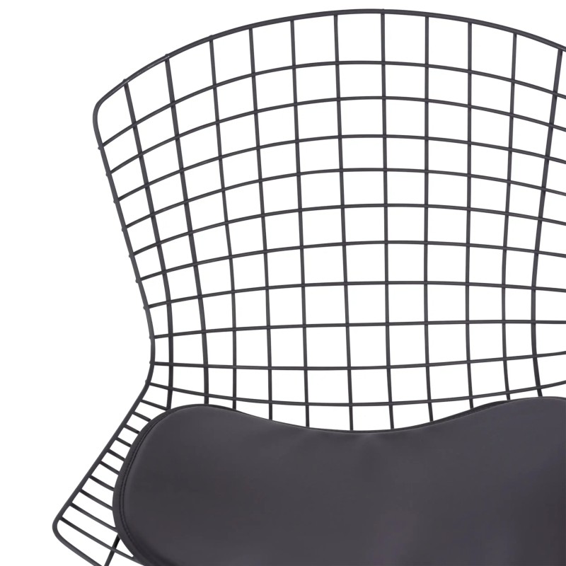 Schwarzer Bertoia Stuhl Replik - Design Metallstühle - Mobelarium