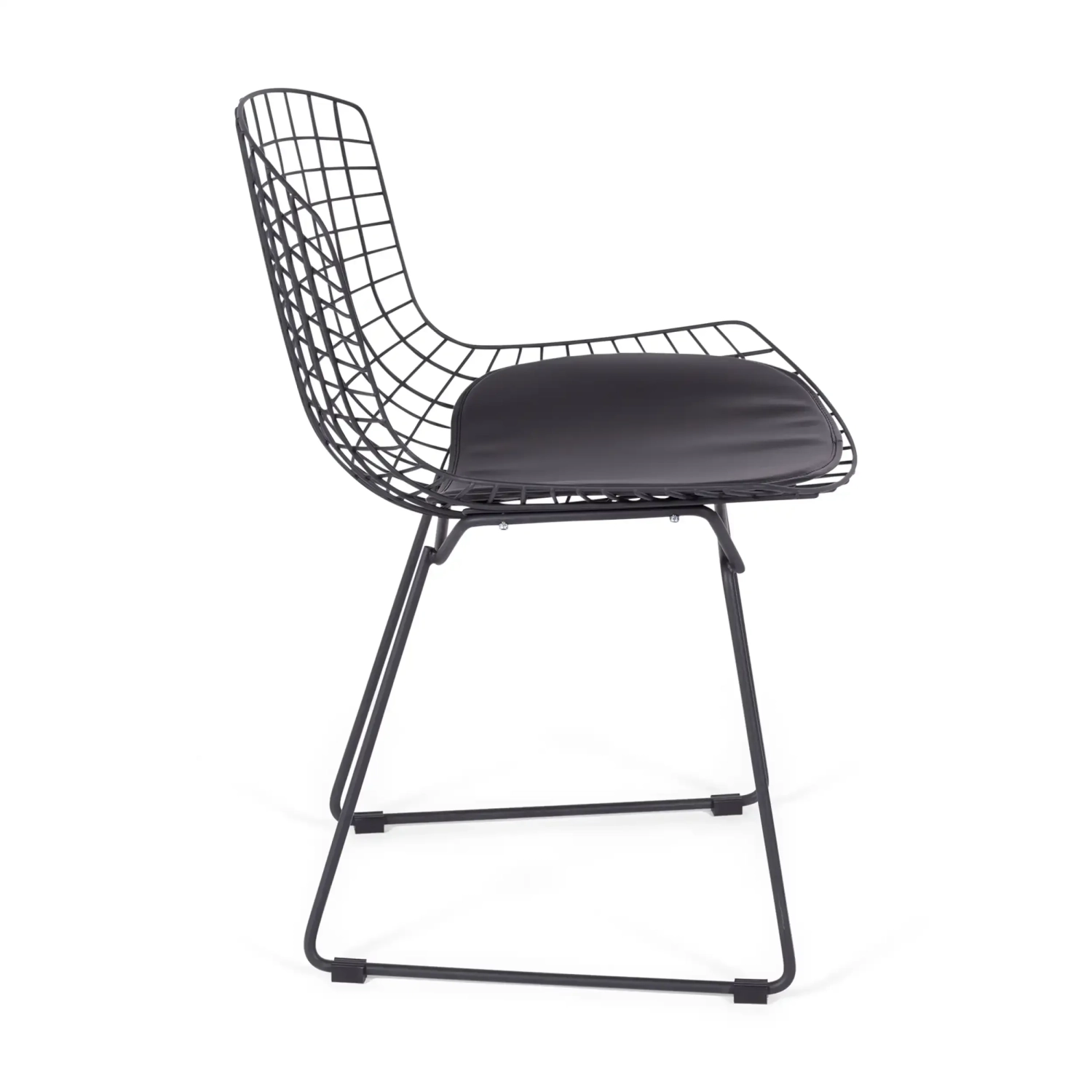 Replica Bertoia tuoli mustasta teräksestä - metallituolit - MuebleDesign