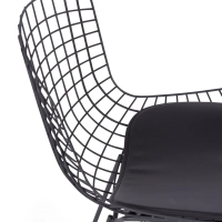 Replica Bertoia tuoli mustasta teräksestä - metallituolit - MuebleDesign