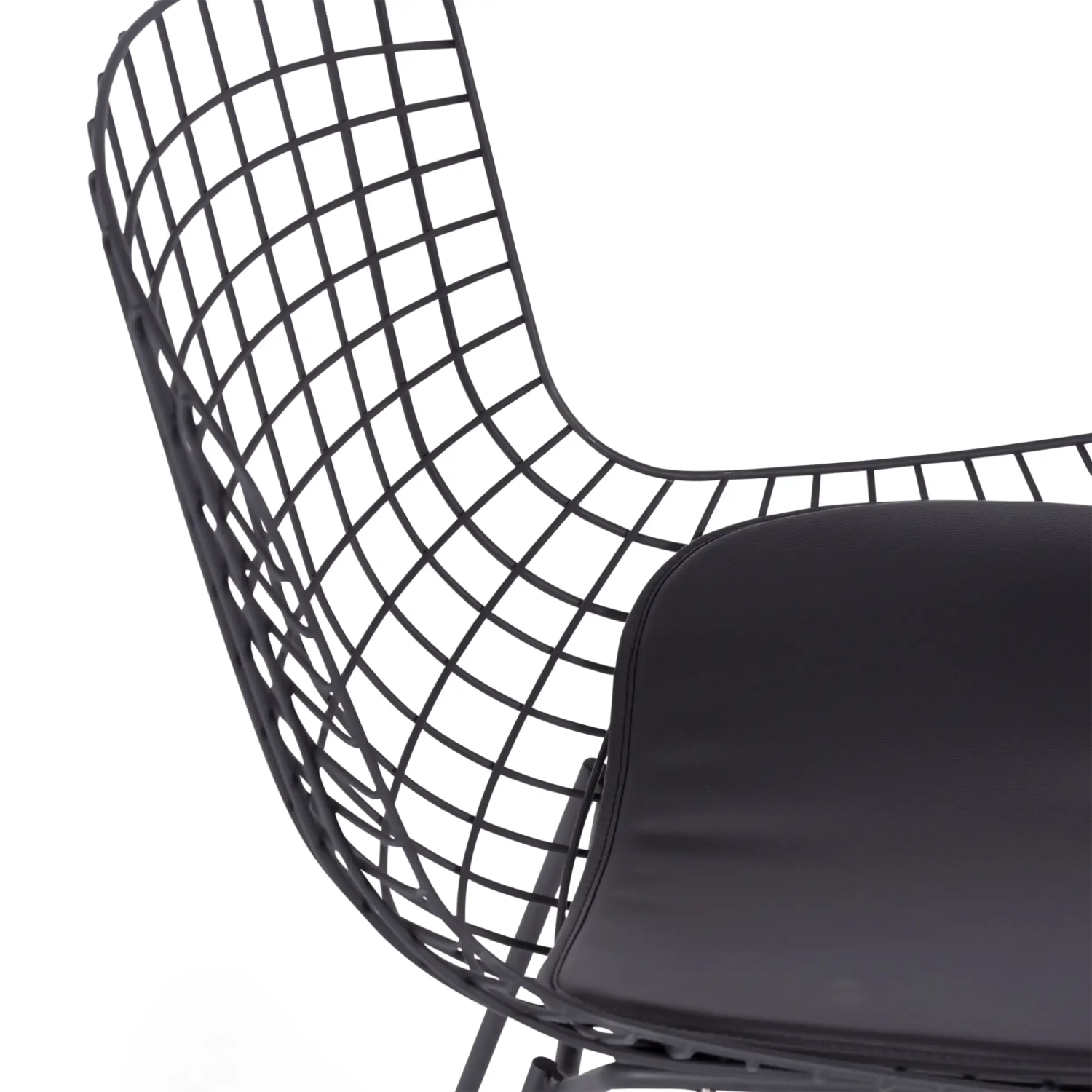 Schwarzer Bertoia Stuhl Replik - Design Metallstühle - Mobelarium